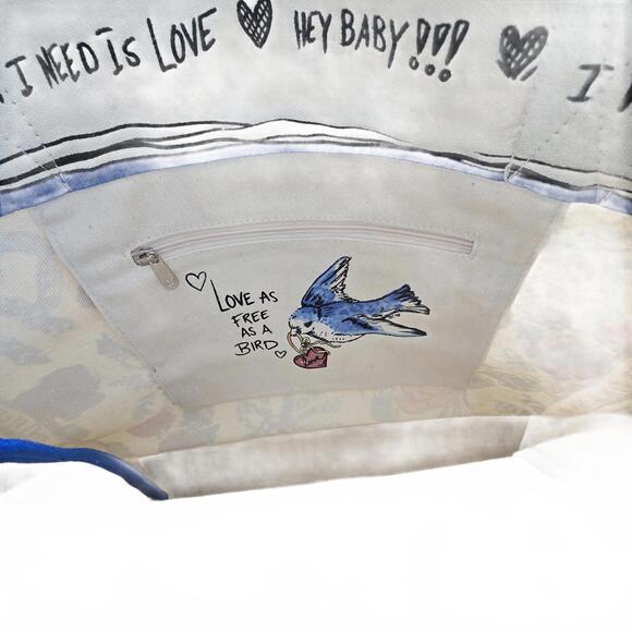 NWT - Brighton Love Tote Bag - Floral Heart Design - Picture 3 of 7